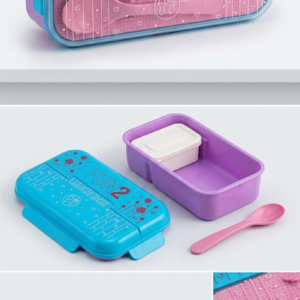 frozen theme kids lunch box with cutlery set