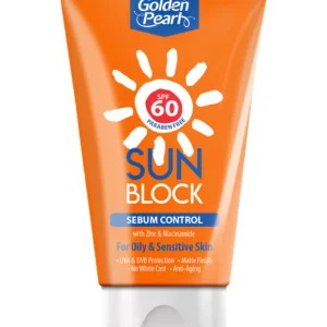 golden pearl sun block spf 60 seb control sunscreen oil control matte finish high protection 01